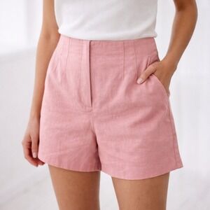 Zara Blush High-Waist Tailored Shorts